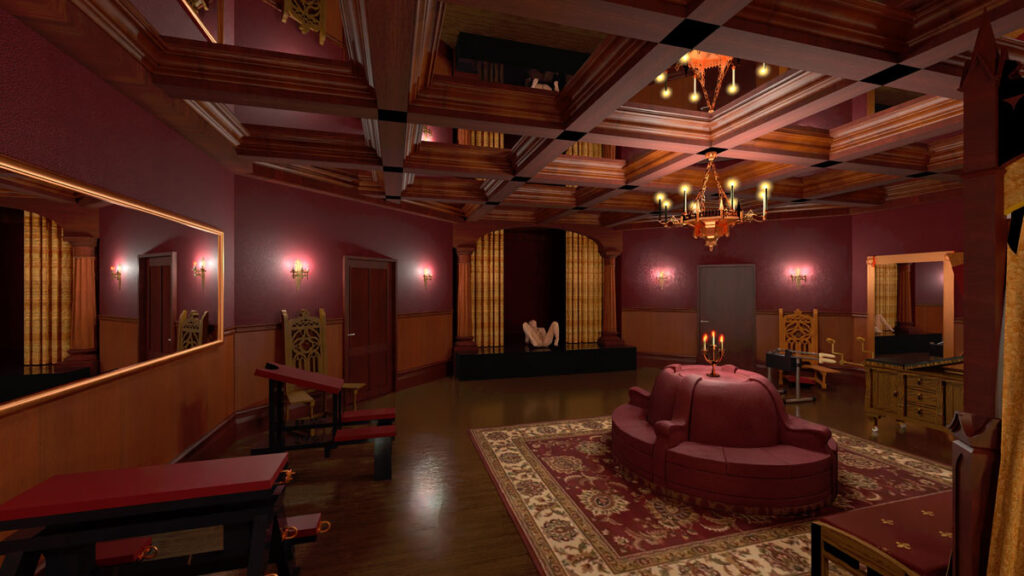 The Dungeon - secret BDSM playroom at The Mansion
